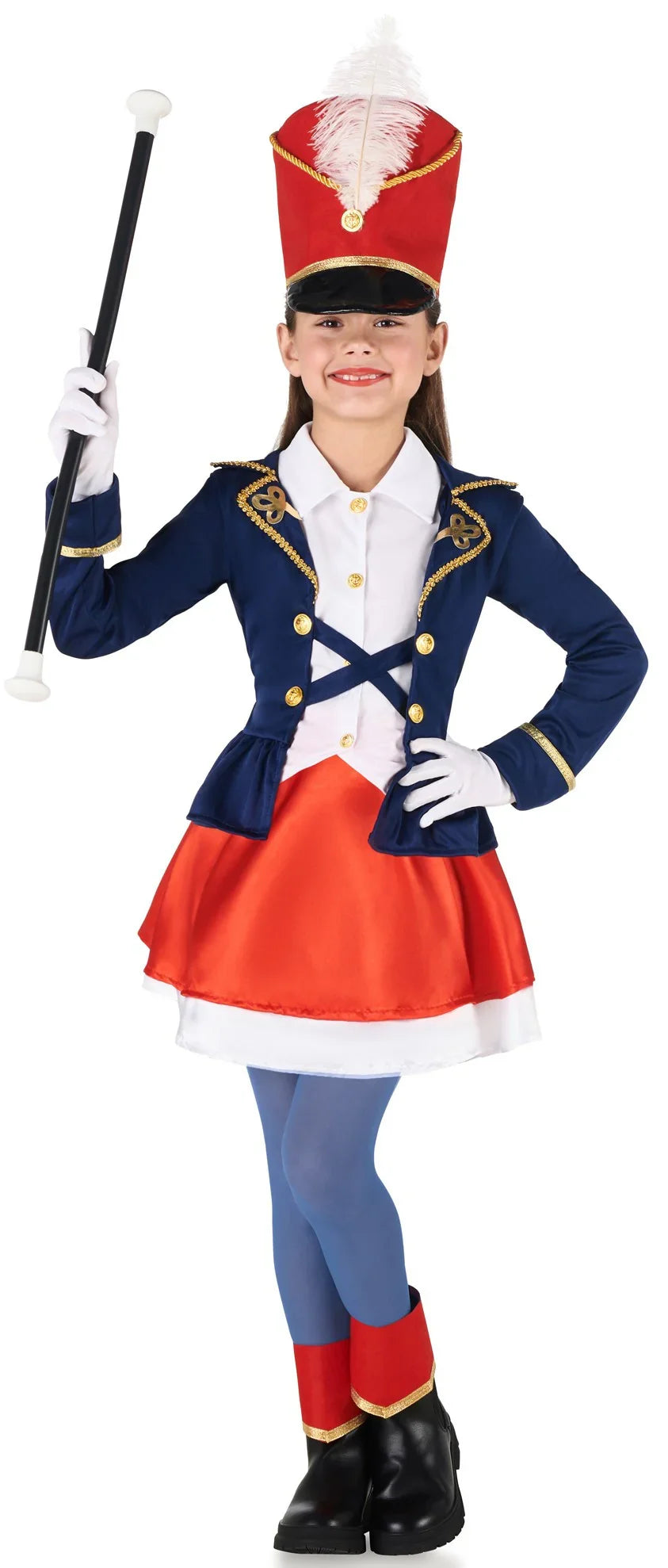 Disfraz de Majorette Elegante para Niña Majorette Kimokawaii